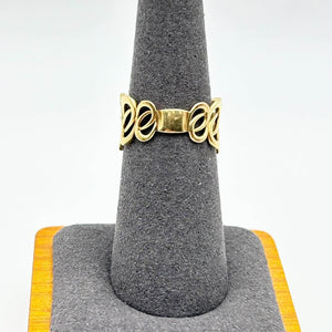K18 Yellow Gold Diamond Interlocking Band Ring