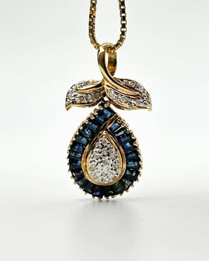 K18 Sapphire & Diamond Pendant