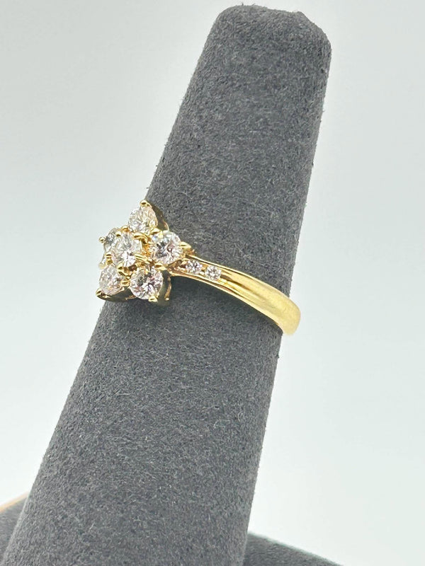K18 Diamond Cluster Ring