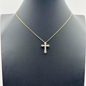 K18/ 750 Diamond Cross Necklace