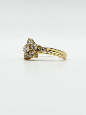 K18 Diamond Cluster Ring