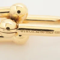 ティファニー ハードウェアミディアムリンク ピアス 750(YG) 8.2g C12D刻印有