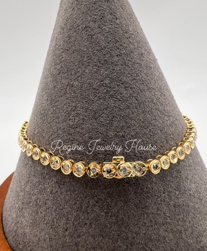 K18 Fine Gold  Tennis Bracelet With Diamond