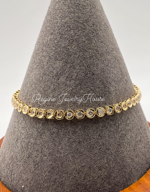 K18 Fine Gold  Tennis Bracelet With Diamond