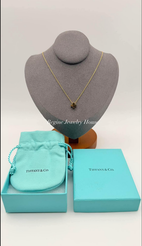 Tiffany & Co. Roman Cross Necklace in 18K Yellow Gold