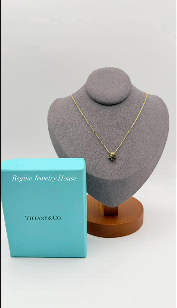 Tiffany & Co. Roman Cross Necklace in 18K Yellow Gold