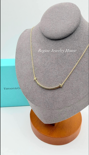 Tiffany & Co. T Smile Necklace in 18K Yellow Gold