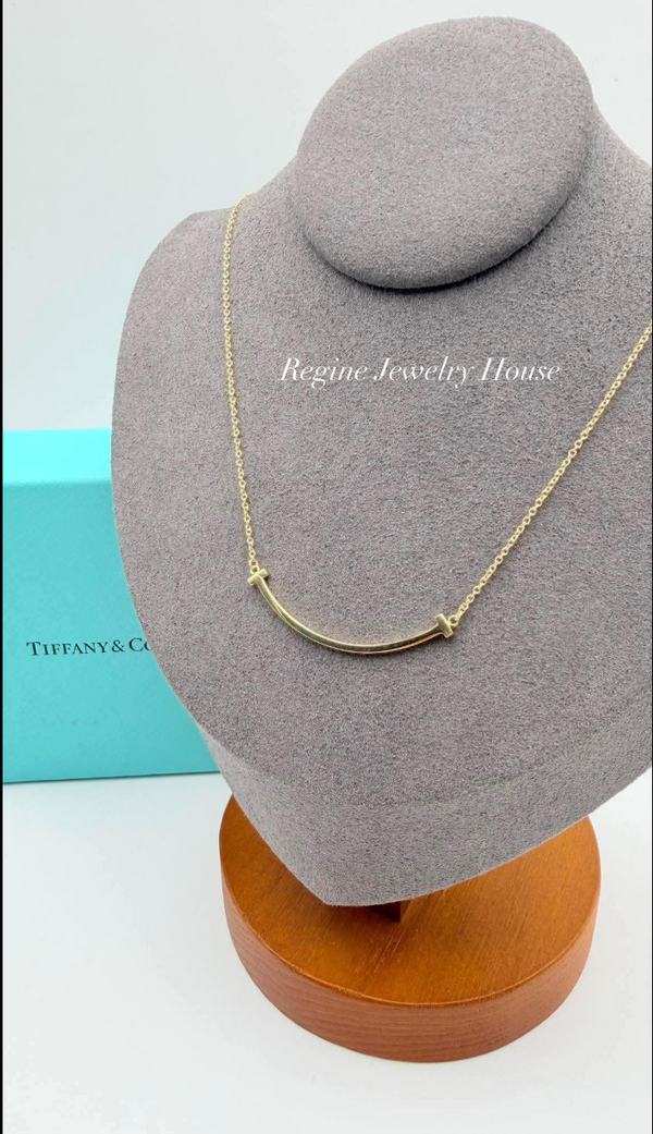 Tiffany & Co. T Smile Necklace in 18K Yellow Gold
