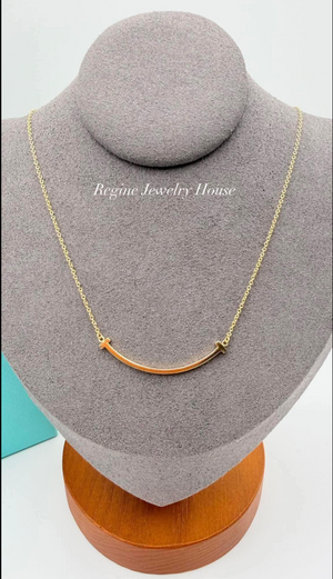 Tiffany & Co. T Smile Necklace in 18K Yellow Gold