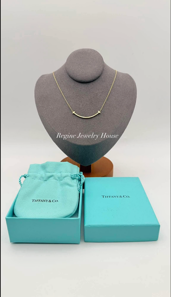 Tiffany & Co. T Smile Necklace in 18K Yellow Gold