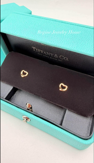 Tiffany & Co. Open Heart Earrings in 18K Yellow Gold