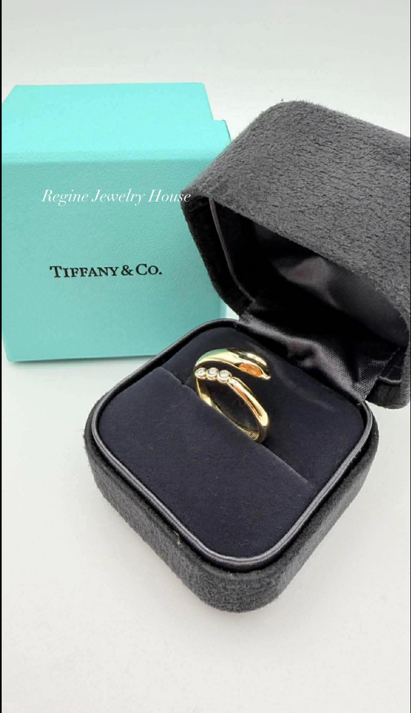 Tiffany & Co. Snake Diamond Ring in 18K Yellow Gold