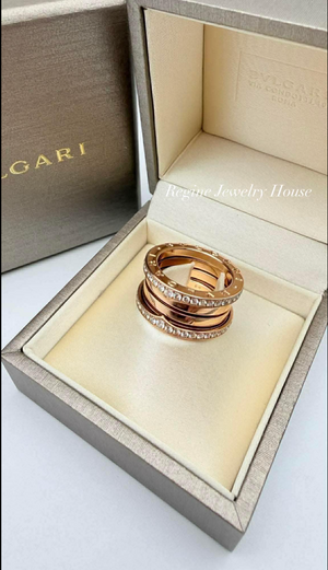 BVLGARI B.zero1 Diamond Ring in 18K Rose Gold