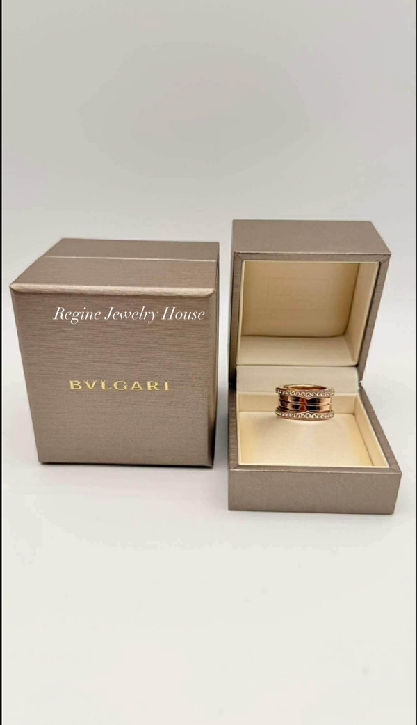 BVLGARI B.zero1 Diamond Ring in 18K Rose Gold