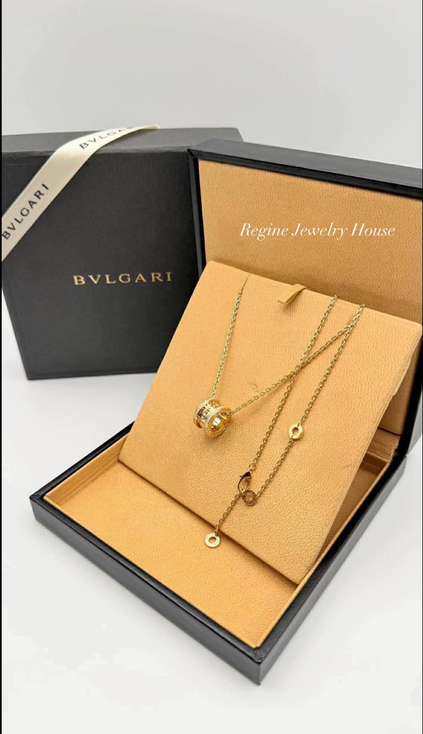 Bvlgari B.zero1 Rock 750 Yellow Gold Diamond Necklace