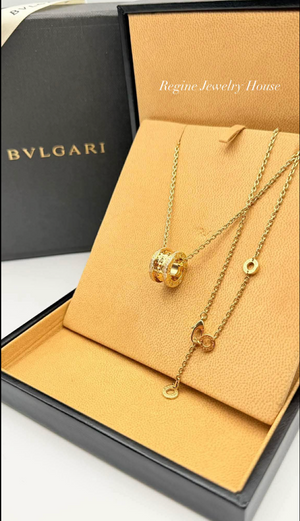 Bvlgari B.zero1 Rock 750 Yellow Gold Diamond Necklace