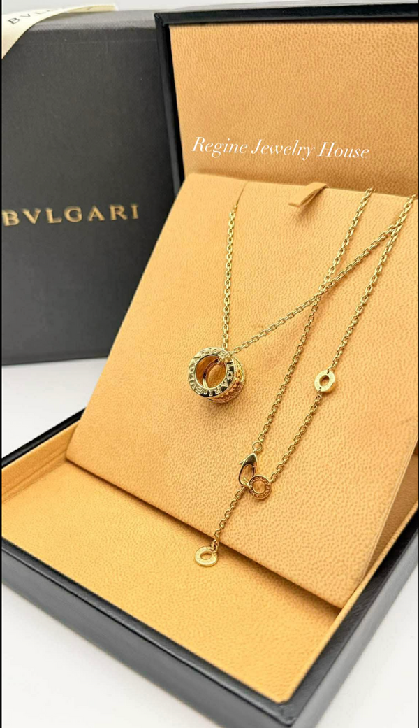 Bvlgari B.zero1 Rock 750 Yellow Gold Diamond Necklace
