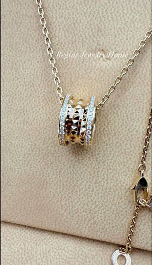 Bvlgari B.zero1 Rock 750 Yellow Gold Diamond Necklace