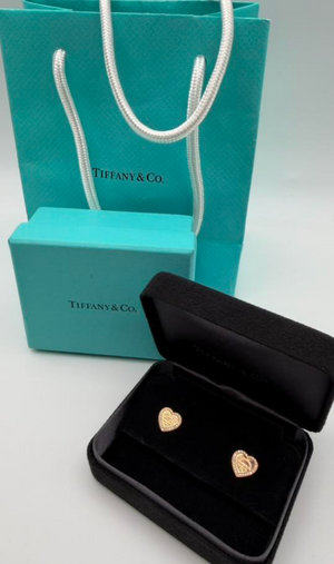 Tiffany & Co. Return to Tiffany Heart Tag Diamond Earrings in 18K Rose Gold