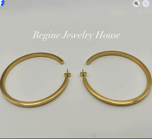 K18 Yellow Gold Hoop Earrings