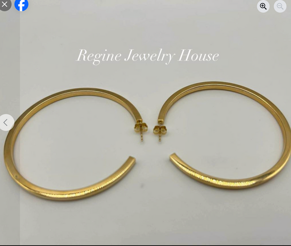 K18 Yellow Gold Hoop Earrings