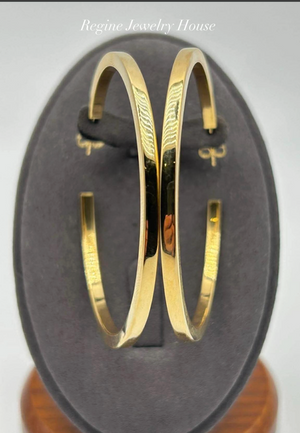 K18 Yellow Gold Hoop Earrings