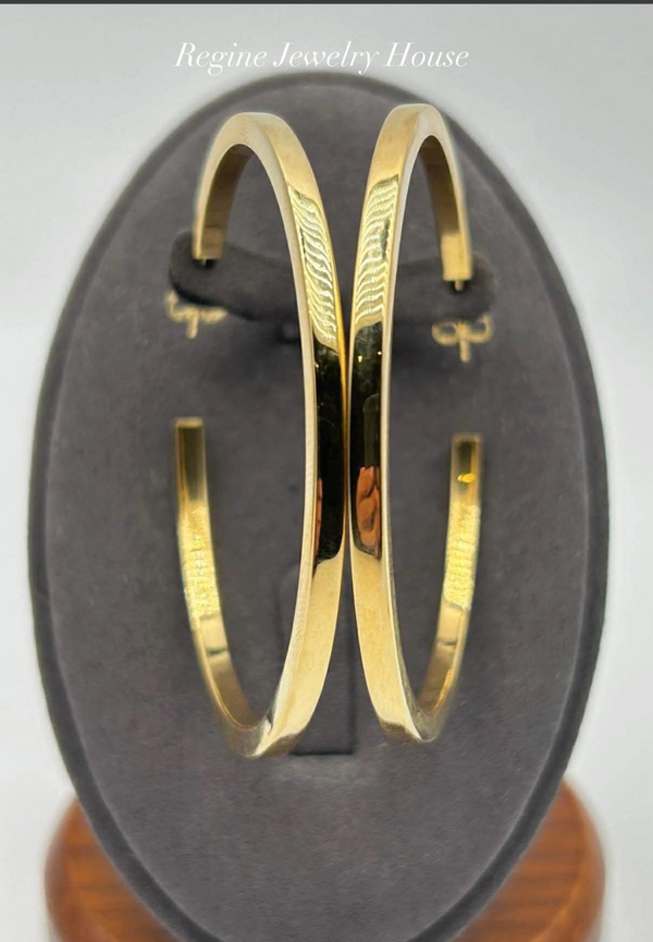 K18 Yellow Gold Hoop Earrings