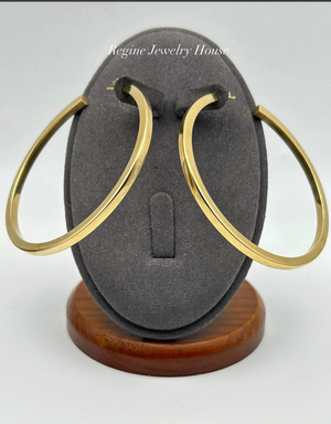 K18 Yellow Gold Hoop Earrings