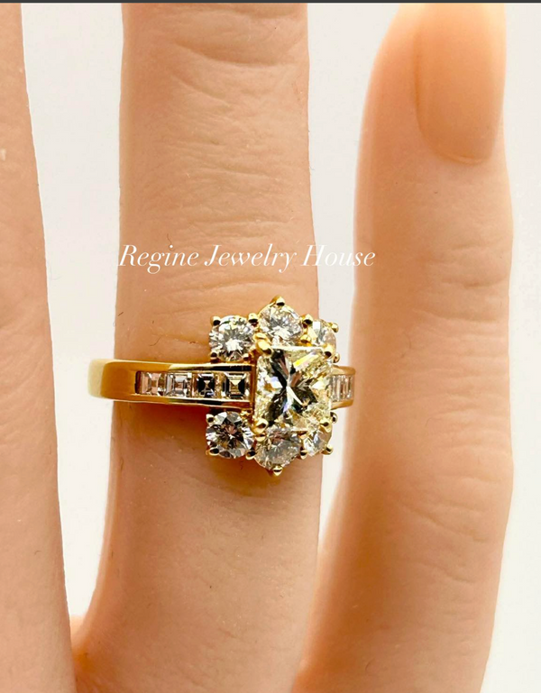 K18 Yellow Gold Diamond Ring with Certificate