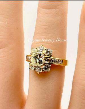 K18 Yellow Gold Diamond Ring with Certificate