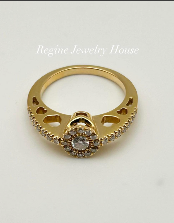 750 Yellow Gold Diamond Ring