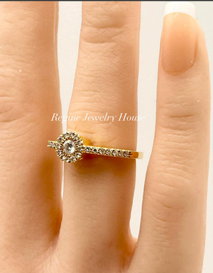 750 Yellow Gold Diamond Ring