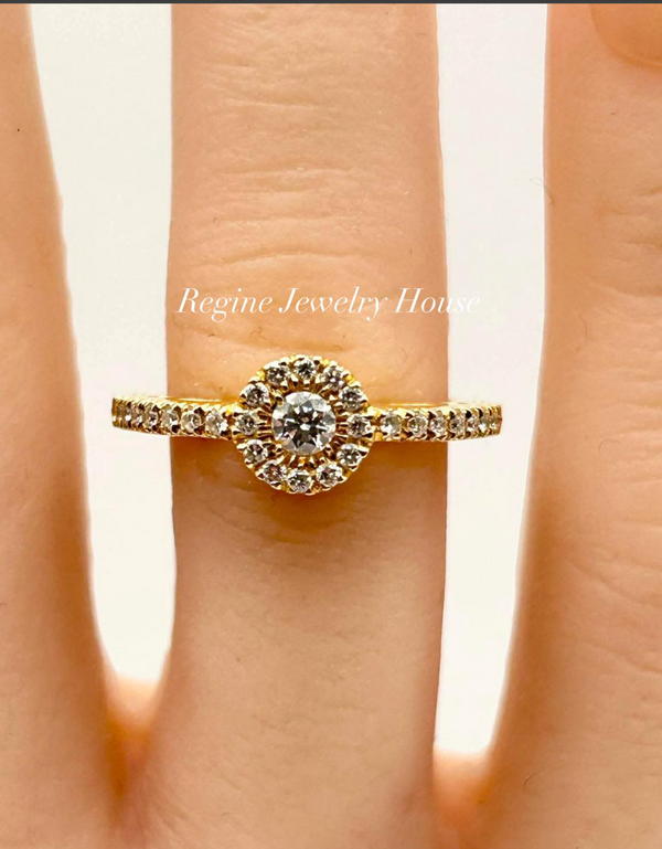 750 Yellow Gold Diamond Ring
