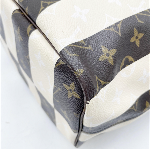 Louis Vuitton Neverfull MM Monogram Rayures Limited Edition Tote Bag (M40560)