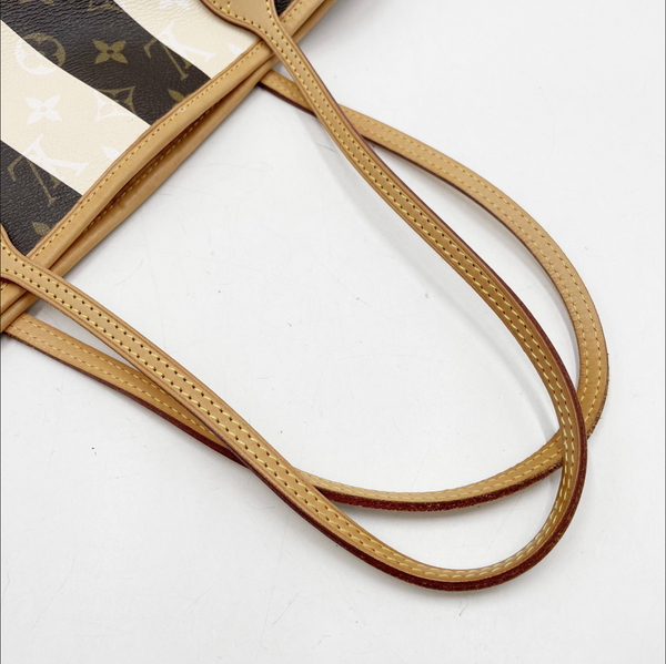Louis Vuitton Neverfull MM Monogram Rayures Limited Edition Tote Bag (M40560)