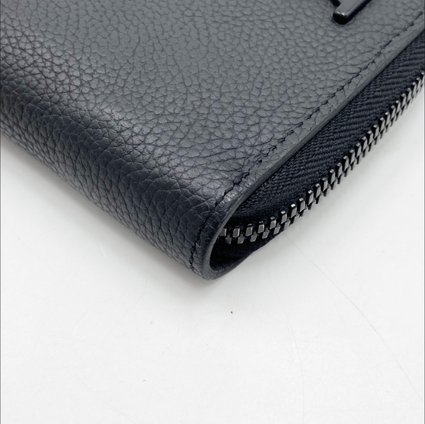 Louis Vuitton Zippy Wallet Vertical Aerogram Noir Black Leather (M81743) - Rank B+
