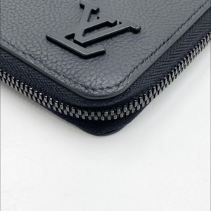Louis Vuitton Zippy Wallet Vertical Aerogram Noir Black Leather (M81743) - Rank B+