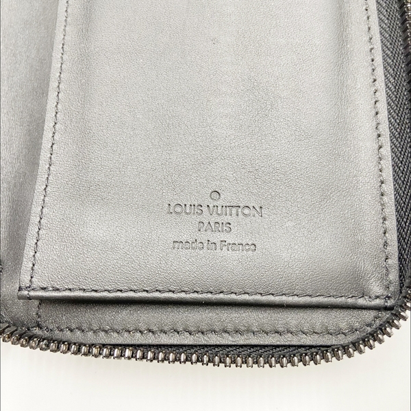 Louis Vuitton Zippy Wallet Vertical Aerogram Noir Black Leather (M81743) - Rank B+