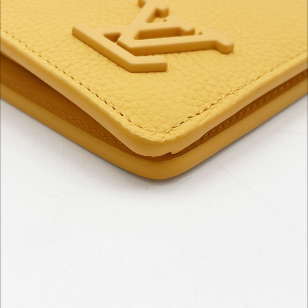 Louis Vuitton Portefeuille Brazza NM Aerogram Saffron Yellow Leather Wallet (M81811) - Rank A Mint Condition with Box & Dust Bag