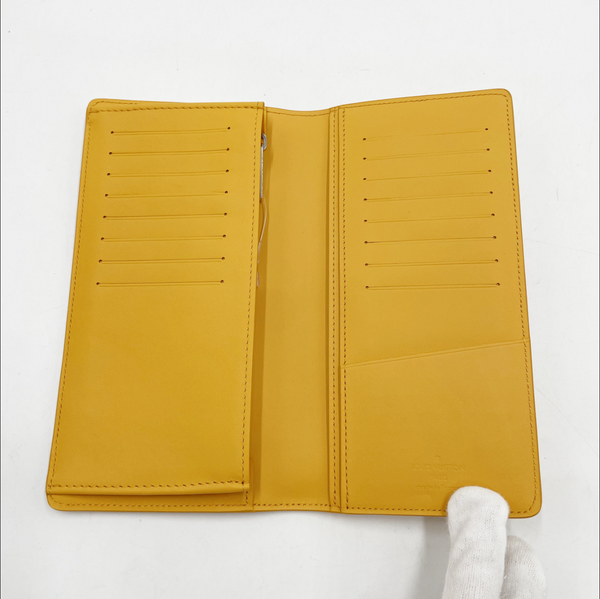 Louis Vuitton Portefeuille Brazza NM Aerogram Saffron Yellow Leather Wallet (M81811) - Rank A Mint Condition with Box & Dust Bag