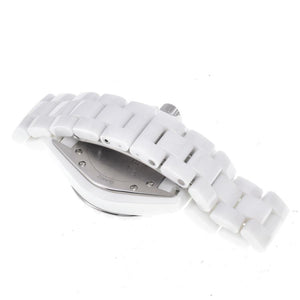シャネル CHANEL H0968 J12 デイト ホワイトセラミック ホワイト クォーツ レディース 美品 腕時計 J#150437