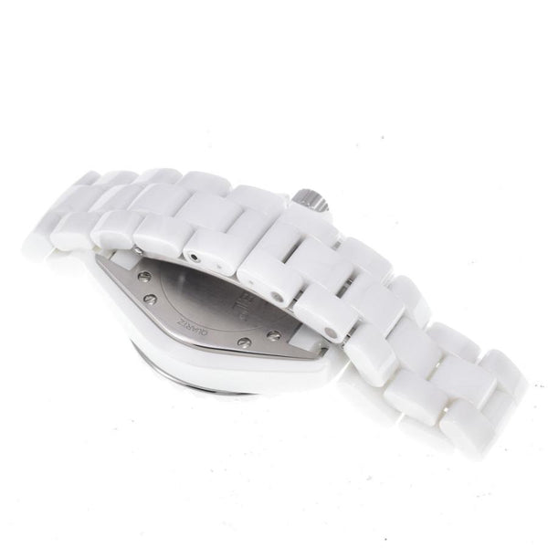 シャネル CHANEL H0968 J12 デイト ホワイトセラミック ホワイト クォーツ レディース 美品 腕時計 J#150437