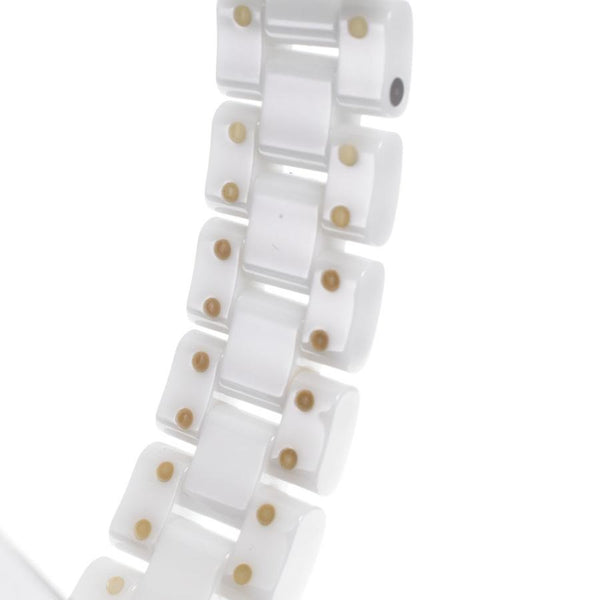 シャネル CHANEL H0968 J12 デイト ホワイトセラミック ホワイト クォーツ レディース 美品 腕時計 J#150437