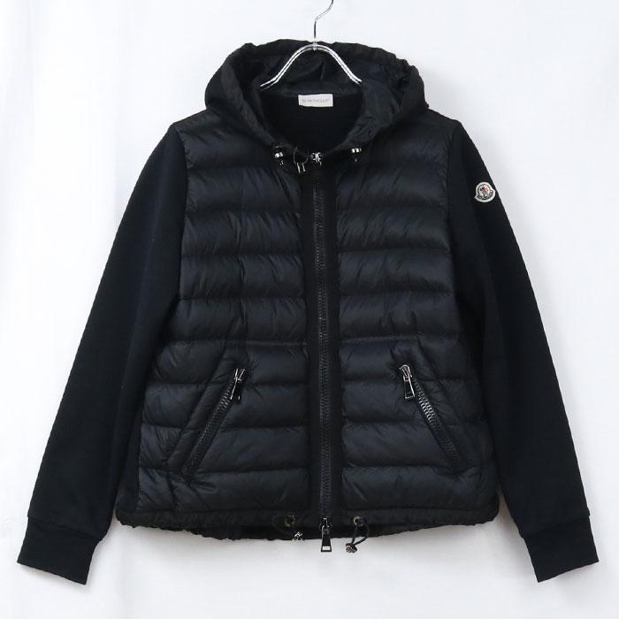 中古良品 MONCLER モンクレール ダウンジャケット 8496000 809BE MAGLIA CARDIGAN レディース ブラック
