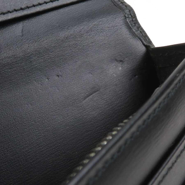 カルティエ CARTIER 二つ折り長財布 レザー ブラック