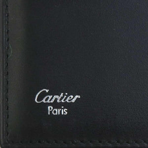 カルティエ CARTIER 二つ折り長財布 レザー ブラック