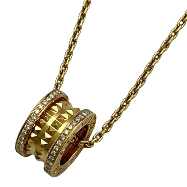 ブルガリ BVLGARI ビーゼロワンロックネックレス ゴールド AU750 ダイヤモンド ジュエリー 中古