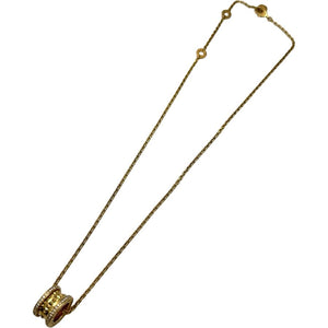 ブルガリ BVLGARI ビーゼロワンロックネックレス ゴールド AU750 ダイヤモンド ジュエリー 中古