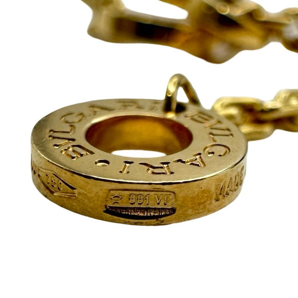 ブルガリ BVLGARI ビーゼロワンロックネックレス ゴールド AU750 ダイヤモンド ジュエリー 中古
