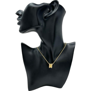 ブルガリ BVLGARI ビーゼロワンロックネックレス ゴールド AU750 ダイヤモンド ジュエリー 中古